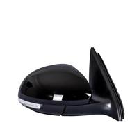 For Vw For Tiguan 2010-17 9-Line Electrically Adjustable Lens Heating Light Automatically Fold Rearview Mirror Sets Complete Wing Mirrors for Cars(1PCS Xuanwu Hei R)