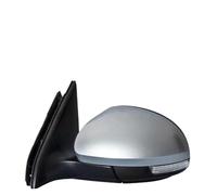 For Vw For Tiguan 2010-17 9-Line Electrically Adjustable Lens Heating Light Automatically Fold Rearview Mirror Sets Complete Wing Mirrors for Cars(Reflective silvert L)