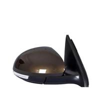 For Vw For Tiguan 2010-17 9-Line Electrically Adjustable Lens Heating Light Automatically Fold Rearview Mirror Sets Complete Wing Mirrors for Cars(1PCS Junling Brown R)