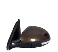 For Vw For Tiguan 2010-17 9-Line Electrically Adjustable Lens Heating Light Automatically Fold Rearview Mirror Sets Complete Wing Mirrors for Cars(1PCS Junling Brown L)