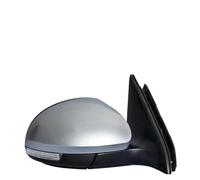 For Vw For Tiguan 2010-17 9-Line Electrically Adjustable Lens Heating Light Automatically Fold Rearview Mirror Sets Complete Wing Mirrors for Cars(Reflective silver R)