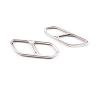 For VW For Touareg 2019-2021 Auto Exterior Accessories Car Tail Throat Frame Rear Exhaust Muffler Pipe Cover Trim(Silver)