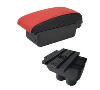 For VW For Touran For Caddy Car Armrest Box Center Console Storage Box With USB Accessories WEFOLCC(A5 Red black No USB)