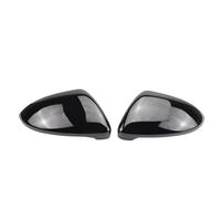 For VW Golf 7 MK7 MK7.5 GTI R GTE GTD 2013-2020 Side Rearview Mirror Cover Carbon Fiber Pattern Replacement CRRYUQWWM(Black)