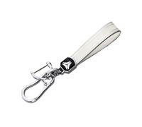 For VW Golf 7 MK7 Tiguan MK2 For Seat Ateca Leon FR 2 Ibiza Skoda Octavia TPU Car Flip Key Case Cover Shell Keyless(White keychain)