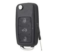 For VW Key Shell Cover with Blade & Screwdriver - 3 Button Key Case for Volkswagen Jetta Golf Passat B5 Tiguan Polo Scirocco Touran Sharan Skoda Octavia Transporter Seat Leon