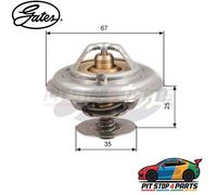 For VW Passat Coolant Thermostat Gates TH14387G1 Durable Premium 1998-2000
