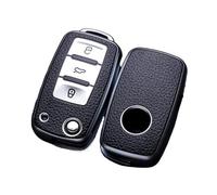 For VW Polo Tiguan Passat Golf Jetta Lavida Skoda Octavia Car Key Case Car Key Full Cover Protection Bag(Silver)