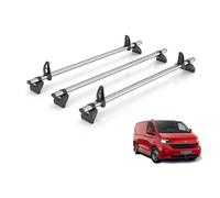 Rhino Roof Rack for VW Transporter (2022+) 3x Steel Roof Bars - Kammbar Fleet - TB3FL