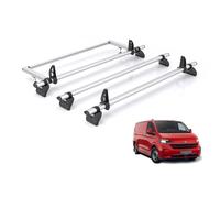 For VW T7 Transporter 2025+ Roof Rack Rhino Kammbar Pro 3 Bars + Roller | Only fits models with Barn Doors, 3x Aluminium Roof Bars With Ladder Roller [TB3PR/BR25]