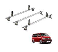 For VW Transporter 2002-2015 Roof Rack 3x Roof Bars UltiBar+ | Only fits Short Wheelbase with Standard Roof, Van Guard, Heavy Duty Aluminium Roof Bars