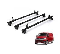 For VW Transporter 2003-2024 Rhino KammBar Black 4x Bars | Heavy-duty Roof Bars [T54BA]