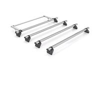Van Demon Rhino Kammbar Fleet 4 Roof Bars Roof Rack & Rear Ladder Roller Bundle for VW Transporter 2002-2022 - Only Fits Models with Rear Barn Doors