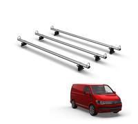 For VW Transporter T6 2015-2024 Roof Rack 3x Bars With Tie Points | Heavy-duty Steel Roof Bars with Anhor Points