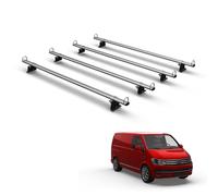 For VW Transporter T6 2015-2024 Roof Rack 4x Bars With Tie Points