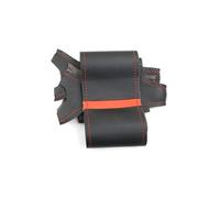 For W177 For V177 For W247 For W205 For C118 For C257 For W213 For EQA For H243 2018-2021 Car Steering Wheel Cover Hand Stitched Steering Wheel Protector Shell(Red line-Red bar)