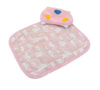 For Washable Dog Cooling Mat Self-Cooling Pet Pad Soft Breathable Material for Cats Small Medium Large Pets(pink bear)