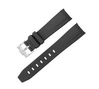 For Watch Replacement Band Curved No Gap Rubber Strap Men Women 20mm 21mm 22mm Watchbands silver gold rose black buckle