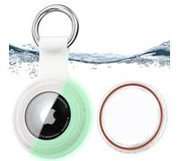 for Waterproof Apple Air Tag Secure Holder with Key Ring, Durable Scratch-Resistant Air Tag Case, Protective Air Tag Keychain Accessory for Keys, Pets, Luggage, Backpacks, and More (Luminous)