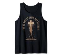 for We Walk Faith Not by Sight Christian Bible Verse Tank Top