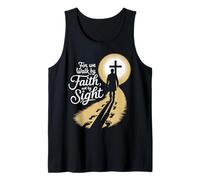 for We Walk Faith Not by Sight Christian Bible Verse Tank Top