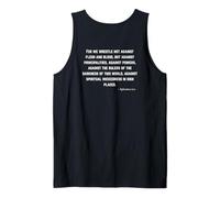 for We Wrestle Not Against Flesh and Blood - Ephesians 6:12 Tank Top