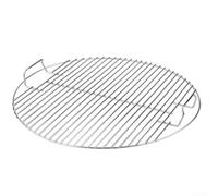 for weber Compatible Hinged Cooking Grate 17.6 Inch Easy Fill | Hinged design allows charcoal addition, fits 17.6 inch for weber kettles, stainless steel build, smooth edges(A)