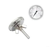 for weber Compatible Thermometer 45mm Sealed Glass Lens for | Rust-proof stainless body, sealed glass lens, anti-fog design, bright red pointer, outdoor use
