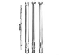 for weber for spirit 300 Grill Burner Kit 3-Pack Stainless | for premium 304 stainless steel, rust resistant, 18-inch main tubes, ensures even heat distribution, long lifespan