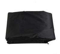 for WEBER Q2000 Q3000 BBQ Grill Cover, Heavy-Duty All-Weather Polyester Protector with UV, Water and Tear Resistance, Secure Straps and Ventilation Slots for Stationary Cart, Black 112.4x64.1x95.6cm