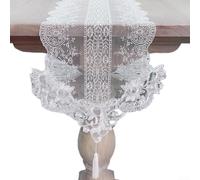 For Wedding and Party Embroidered Cutwork Lace Table For Runner, Featuring Floral Embroidery and Polyester Construction for Elegant Table Settings