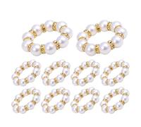 For Weddings, Mother of Pearl Look, Napkin Ring Holder, Pack of 10 Pearl Rings for Restaurant, Party Table, Holidays, Christmas, Hotel