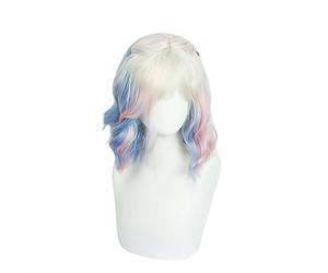 For Wednesday Enid Sinclair Cosplay Wig,Blonde Blue Pink Halloween Carnival Costume Wig Werewolf Wigs with Hairpins for Women and Girls (s2)