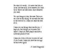 For what it's worth - F Scott Fitzgerald Notebook: Size 6"x9" inches, Glossy cover, with 110 blank lined pages for note-taking, listing, or planning.