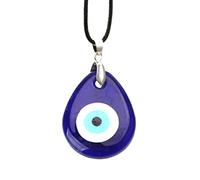 For Wicked Necklace Corsage Resin Leather Rope Chain Turkish Protection Necklace Happy for Women Men Gifts Jade Pendant Set, one size, as described, As described