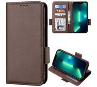 for Wiko T20 Case Leather, Wiko T20 Phone Cover Wallet Book Flip Folio Stand View Cover Magnetic Closure with Card Slots and Kickstand for Wiko T20 Brown