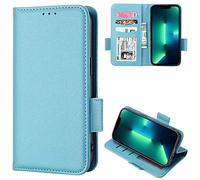 for Wiko T20 Case Leather, Wiko T20 Phone Cover Wallet Book Flip Folio Stand View Cover Magnetic Closure with Card Slots and Kickstand for Wiko T20 cyan