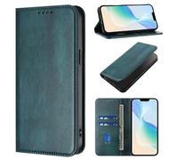 for Wiko T20 Leather Case, Shockproof PU Flip Notebook Wallet Phone Case with Magnetic Kickstand Card Holder Folio Slim Protective Cover for Wiko T20 dark green