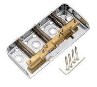 For Wilk-inson WTBS 54mm(2-1/8 Inch) Short Bridge Brass Compensated 3-Saddles For Tele Style Or Vintage Electric Guitar(Chrome)