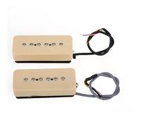 For Wilki-nson M Series Stacked P90 Soapbar Ceramic Single Coil Sized Humbucker Pickups Set for SG/for LP Electric Guitar, Cream