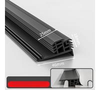 For Window Water-Blocking Strip TPE Rainproof Weather Stripping Anti-Drift Rubber Seal Windproof Shield for Sliding and Casement Sash 46mm(Inner groove -S)
