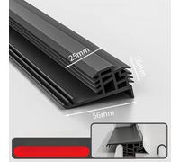 For Window Water-Blocking Strip TPE Rainproof Weather Stripping Anti-Drift Rubber Seal Windproof Shield for Sliding and Casement Sash 46mm(Inner groove -L)