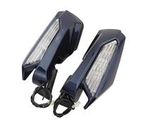 For Wing GL1800 2018-2020 2019 Motorcycle Rearview Mirror Turn Signal Transparent Lens Blue Housing Side Mirror Rearview Mirrors