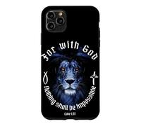 For With God Nothing Shall Be Impossible Luke 1:37 Faith Case for iPhone 11 Pro Max