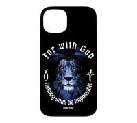For With God Nothing Shall Be Impossible Luke 1:37 Faith Case for iPhone 13