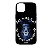 For With God Nothing Shall Be Impossible Luke 1:37 Faith Case for iPhone 14 Plus