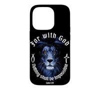 For With God Nothing Shall Be Impossible Luke 1:37 Faith Case for iPhone 14 Pro