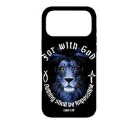 For With God Nothing Shall Be Impossible Luke 1:37 Faith Case for iPhone 17 Pro Max