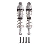 For WLtoys 144001 144002 144010 124019 124017 2PCS RC Car Metal Upgrade Parts Oil Type Shock Adjustable Absorber RC Upgrades(Silver)