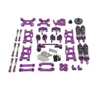 For Wltoys 144001 144010 124017 124019 124007 Riar Io Xdkj-001 Xdkj-006 Am-X12 Rc Car Upgrade Parts Metal Kit Op Accessories Rc Parts(Purple)